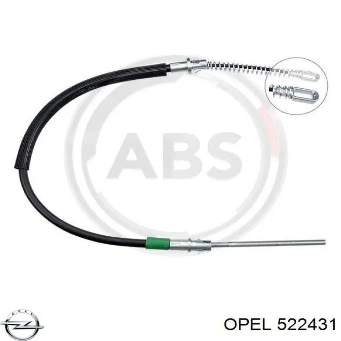 Купити 522431 Opel Трос ручного гальма задній, лівий