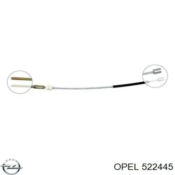 Трос ручного гальма передній 522445 Opel