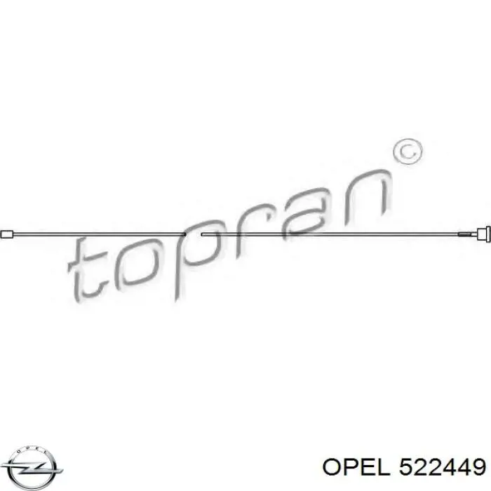 Трос ручника задній правий Opel 522449