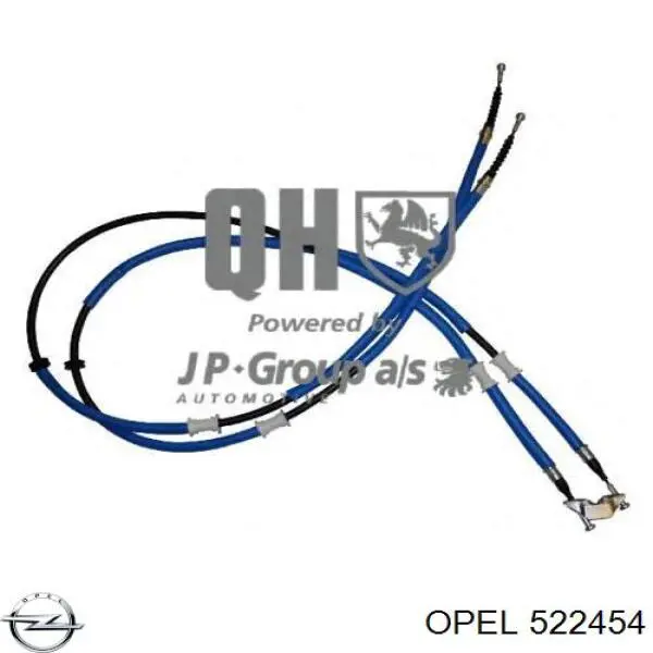Трос ручного гальма задній, правий/лівий Opel 522454 ціна, від 26.48 USD