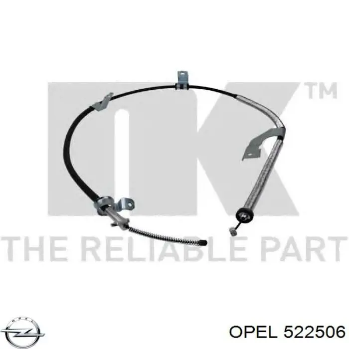 Трос стоянкового гальма задній правий Opel 522506 ціна, від 37.33 USD