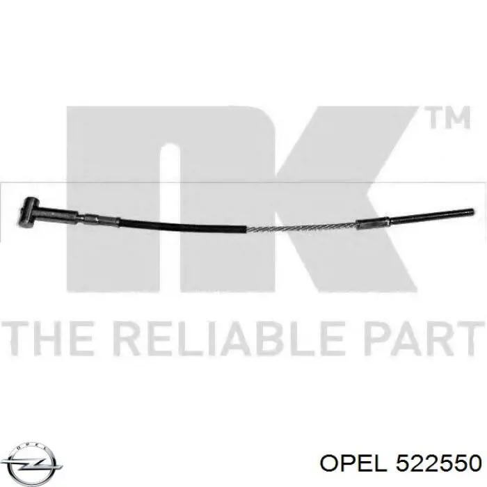 Купити 522550 Opel Трос ручного гальма передній