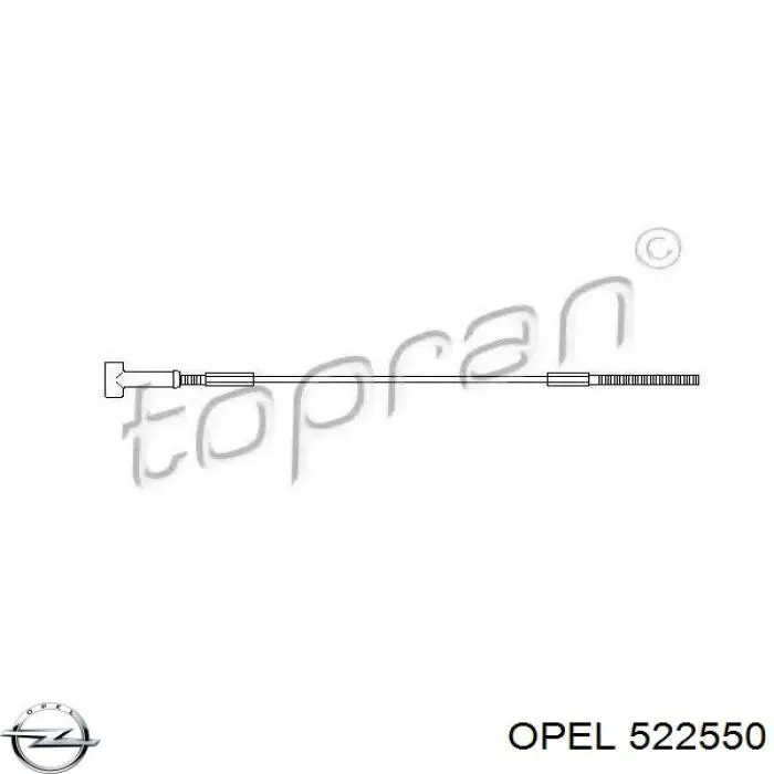 Трос стоянкового гальма передній Opel 522550 ціна, від 5.09 USD