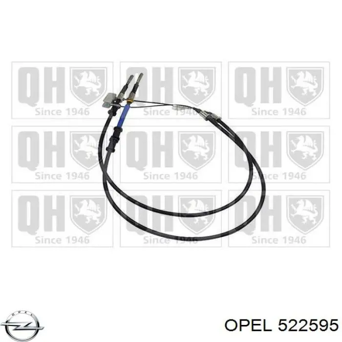 522595 Opel Трос ручного гальма задній, правий/лівий