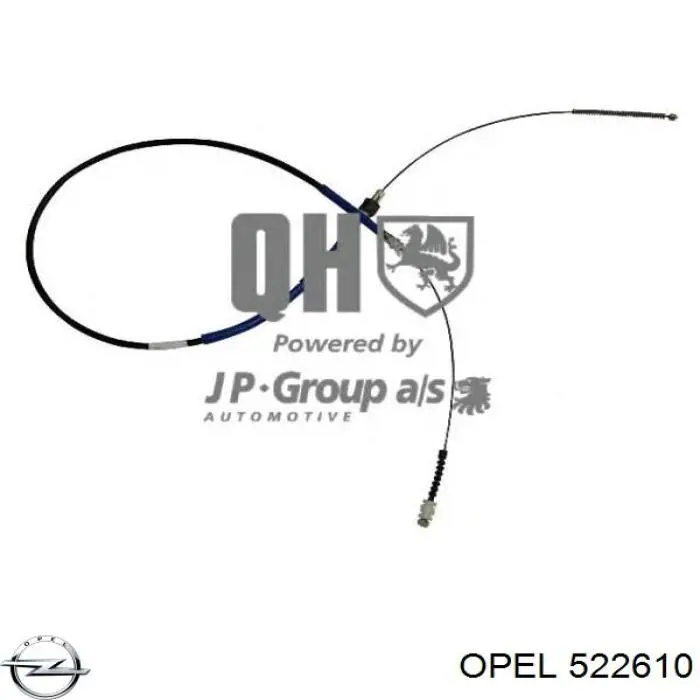Купити 522610 Opel Трос ручного гальма задній, лівий
