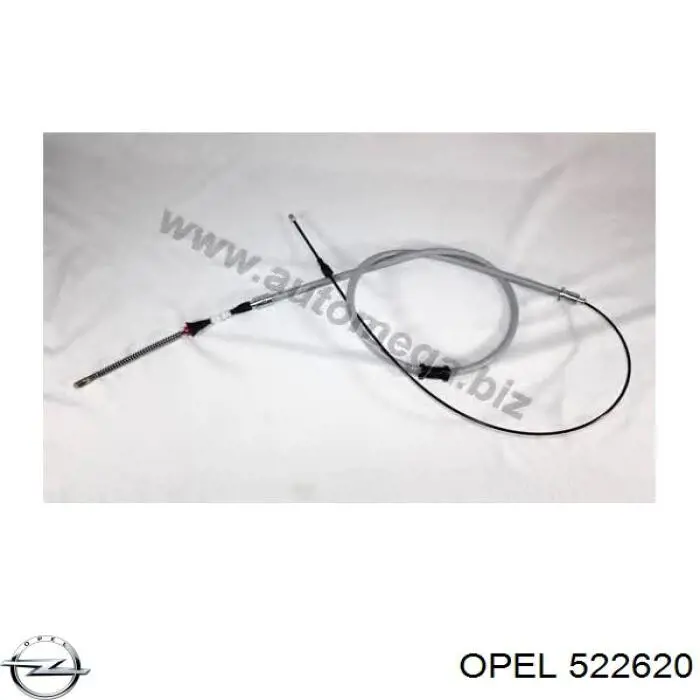 522620 Opel трос ручного гальма задній, правий