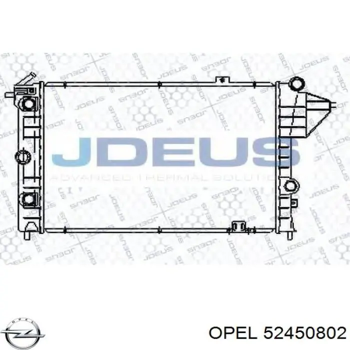 Радіатор охолодження двигуна 52450802 Opel