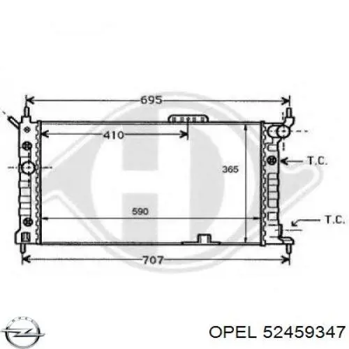 Радіатор основний Opel 52459347 ціна, від 66.97 USD