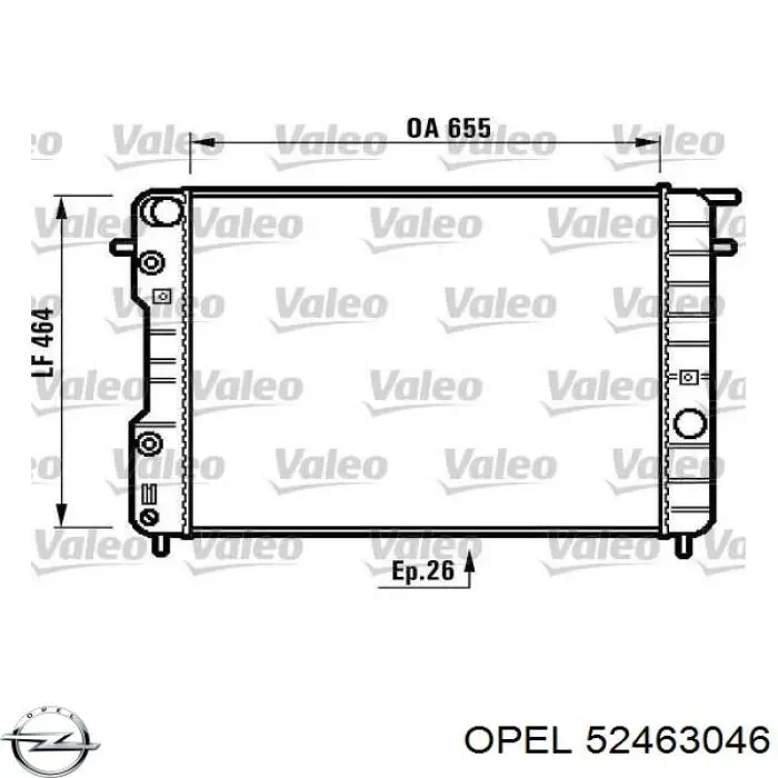 Радіатор основний Opel 52463046 ціна, від 92.94 USD