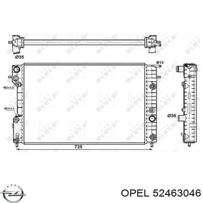 Купити 52463046 Opel Радіатор двигуна