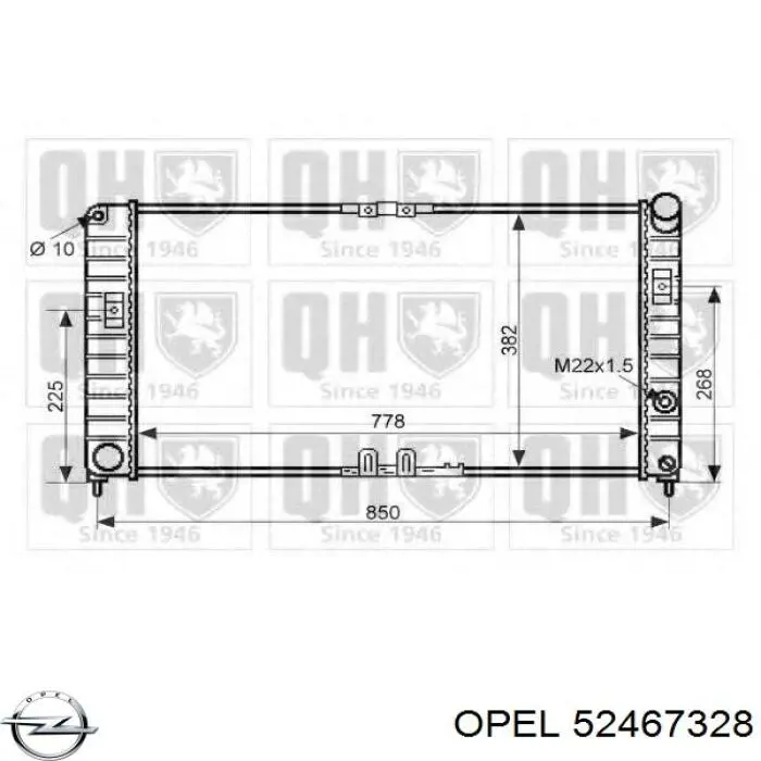 Купити 52467328 Opel Радіатор двигуна