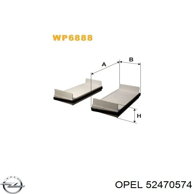 Фільтр повітряний обігрівача Opel 52470574 ціна, від 10.26 USD