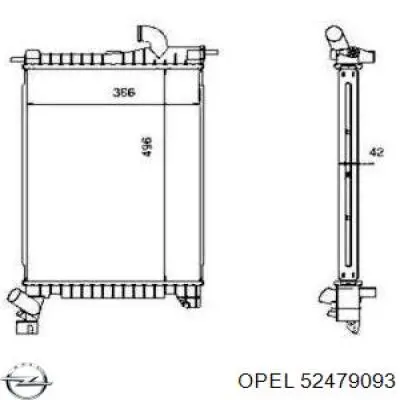 Радіатор 52479093 Opel