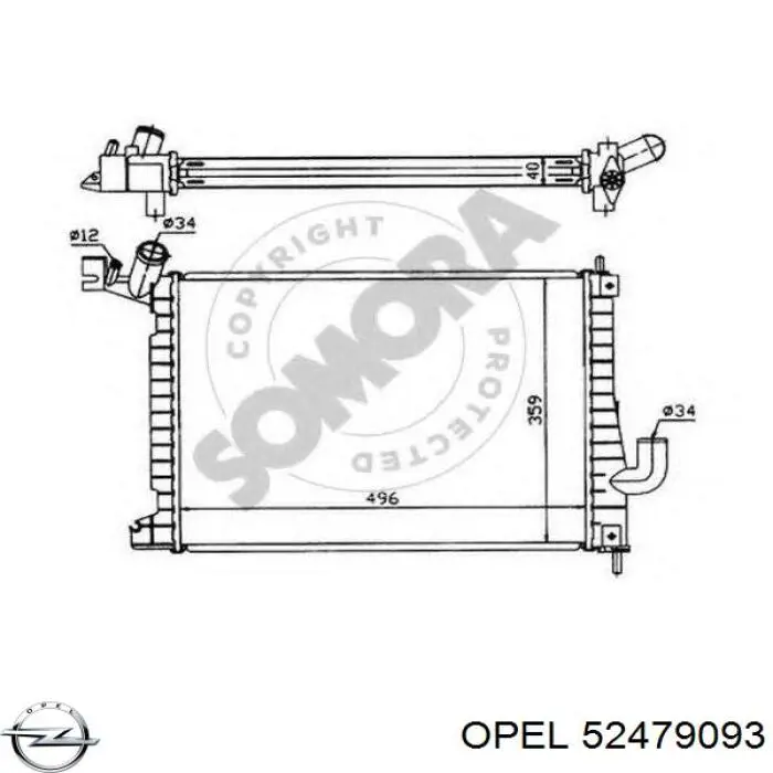 Радіатор основний Opel 52479093 ціна, від 58.75 USD