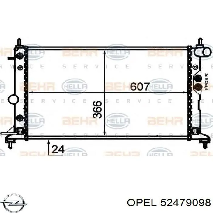 Купити 52479098 Opel Радіатор двигуна