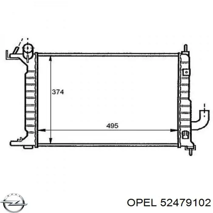 52479102 Opel радіатор охолодження двигуна