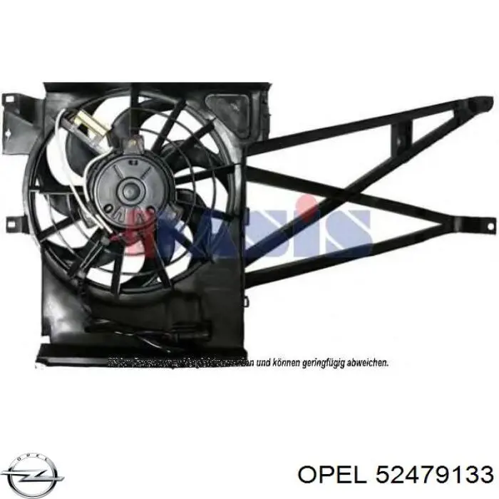 Купити 52479133 Opel Електровентилятор охолодження в зборі (двигун + крильчатка)