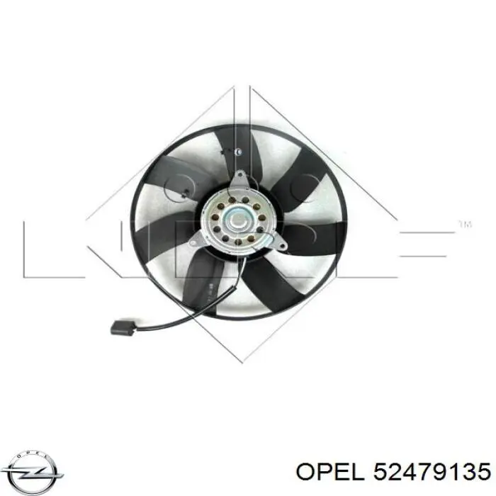 Купити 52479135 Opel Електровентилятор охолодження в зборі (двигун + крильчатка)