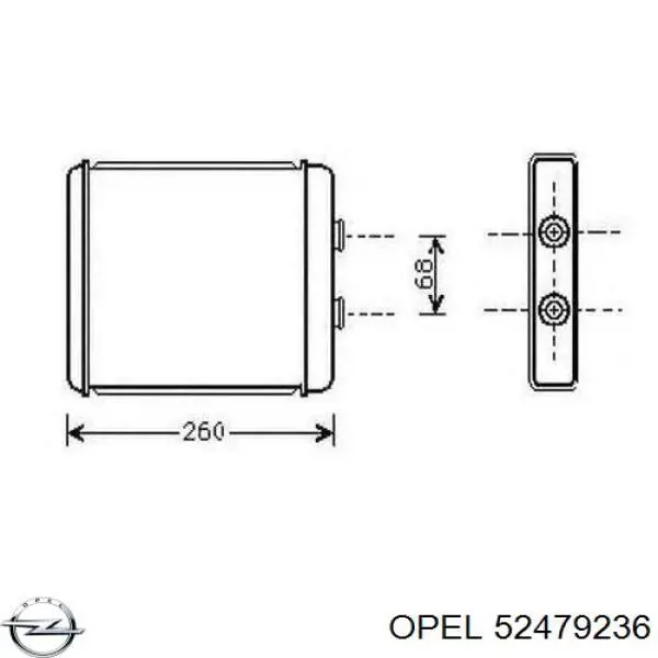 Радіатор пічки (обігрівача) Opel 52479236 ціна, від 25.30 USD