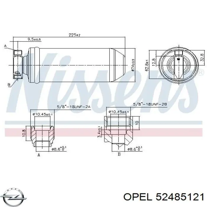 Opel ресивер-осушувач кондиціонера