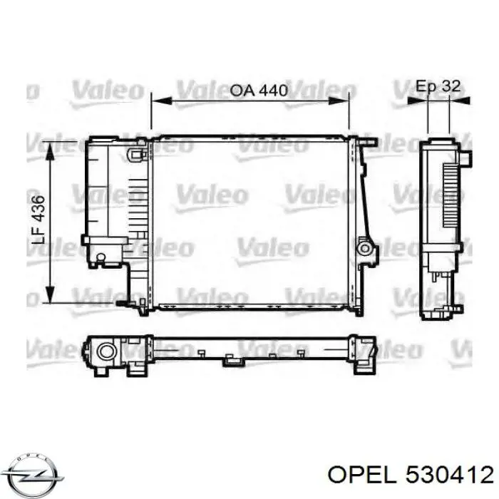 Сигналізація припинення дії гальм, аварійна Opel 530412