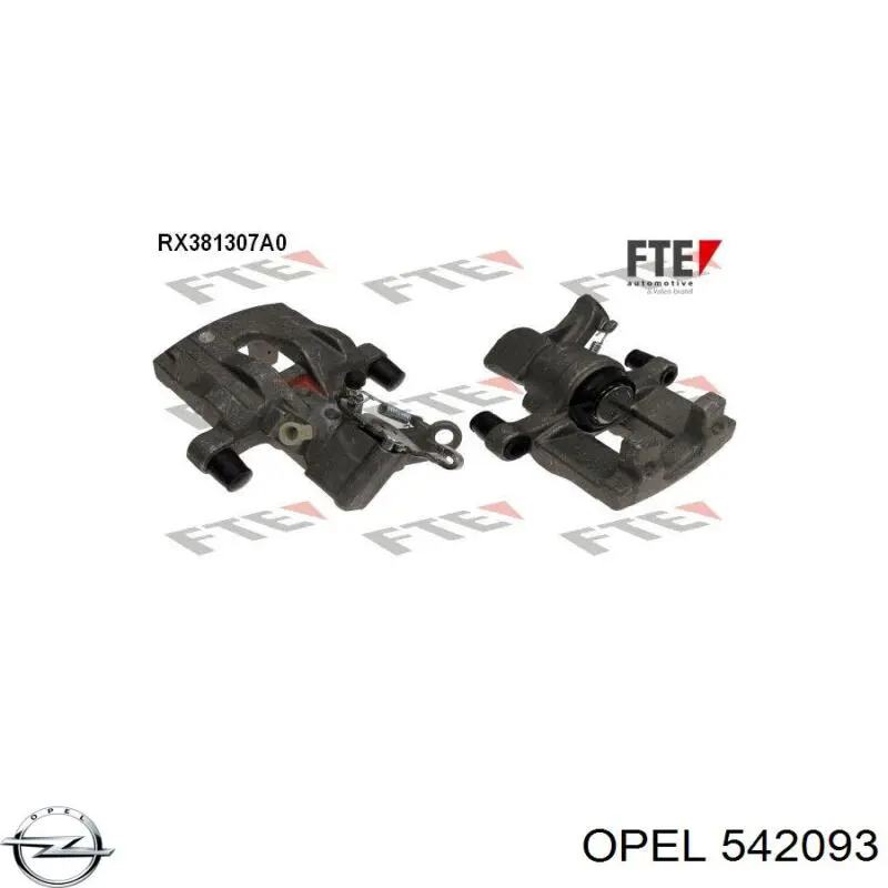 542093 Opel супорт гальмівний задній лівий