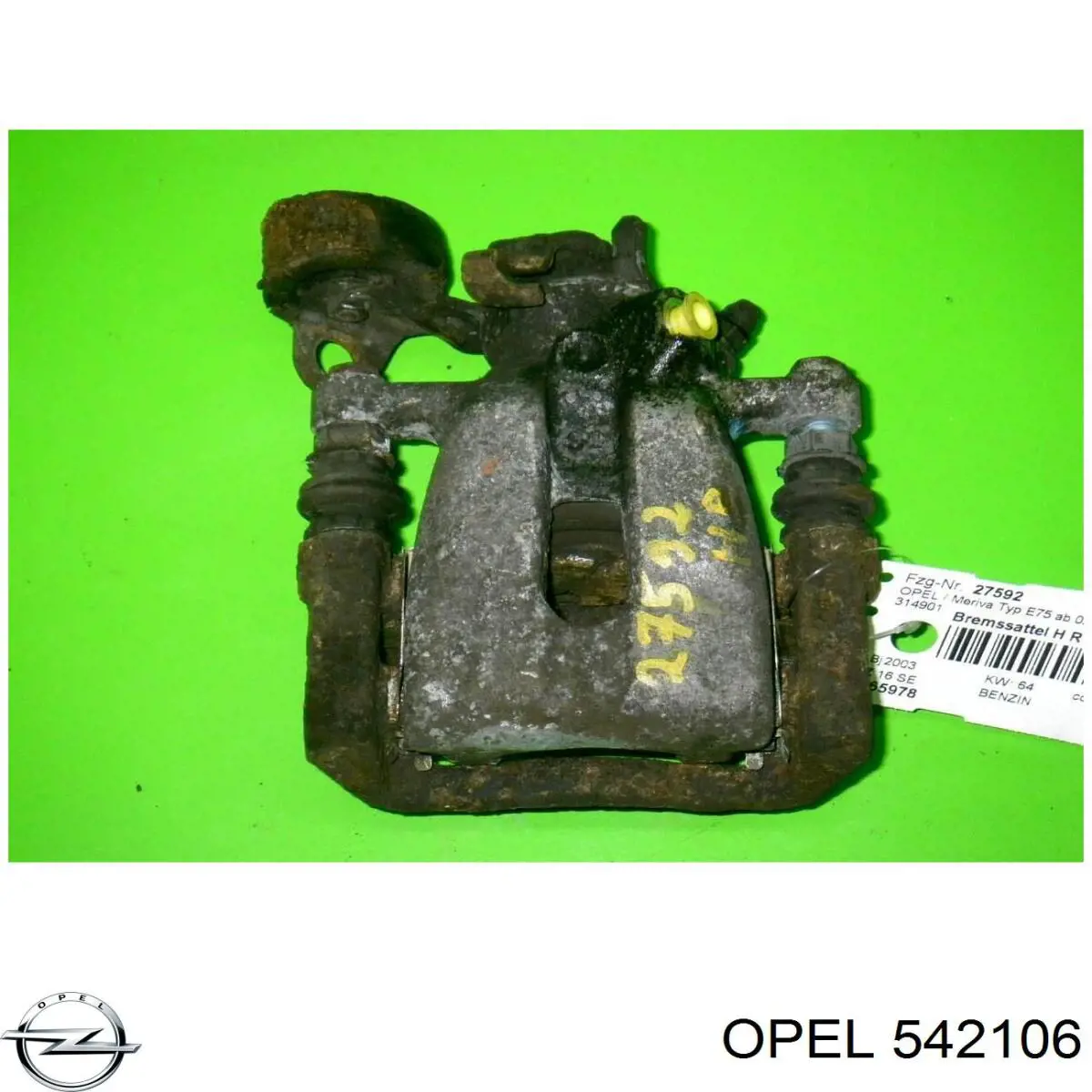 542106 Opel супорт гальмівний задній правий