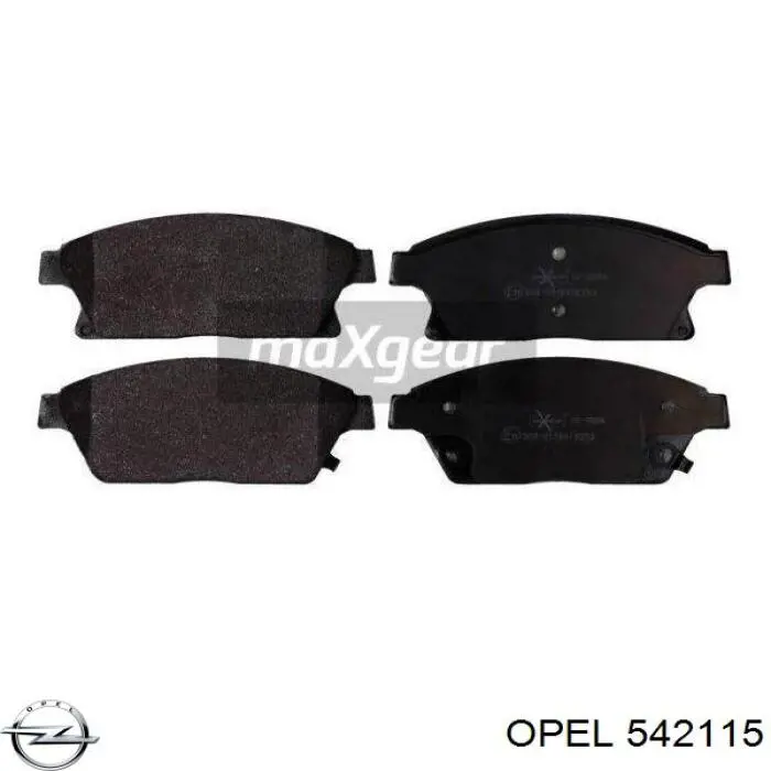 Купити 542115 Opel Колодки гальмівні передні, дискові