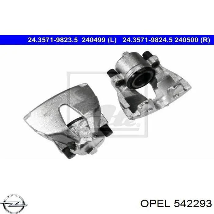 542293 Opel супорт гальмівний передній лівий