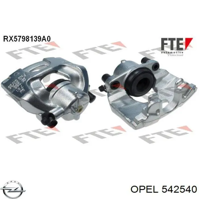 Супорт тормзной Opel 542540