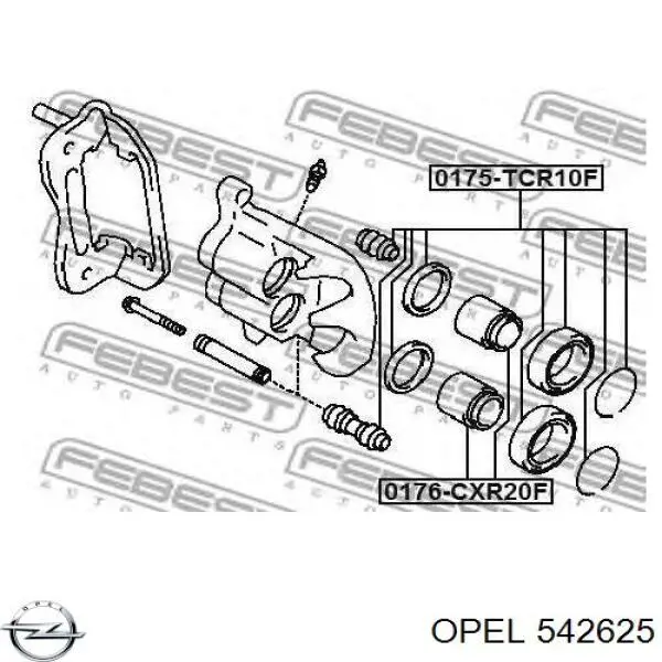 542625 Opel поршень супорту гальмівного, переднього