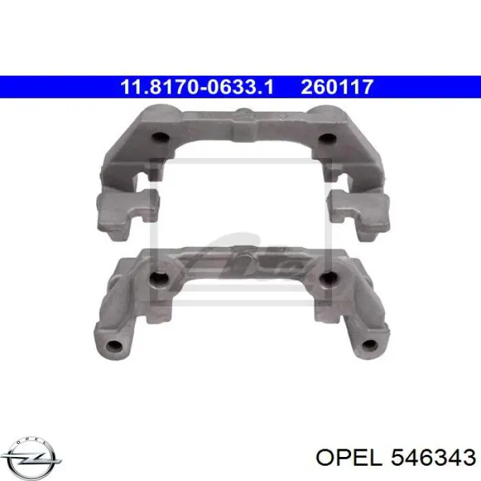 Купити 546343 Opel Скоба супорту заднього