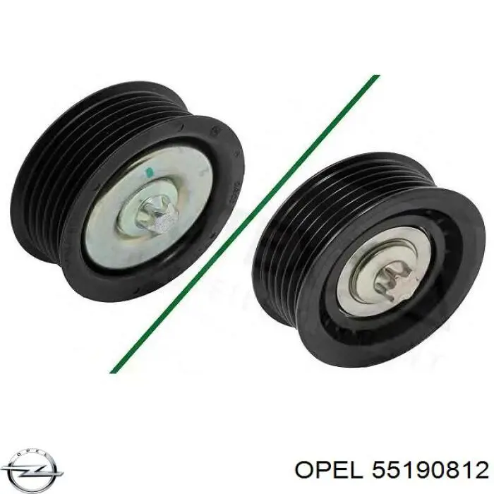 Ролик приводного ременя, паразитний Opel 55190812 ціна, від 15.19 USD