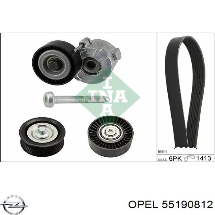 Купити 55190812 Opel Ролик приводного ременя, паразитний
