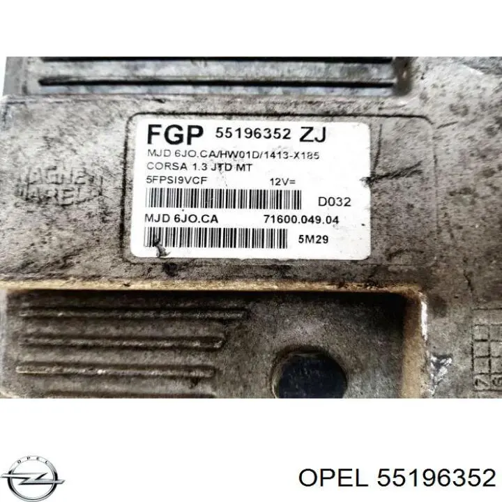 55196352 Opel Блок електронного управління
