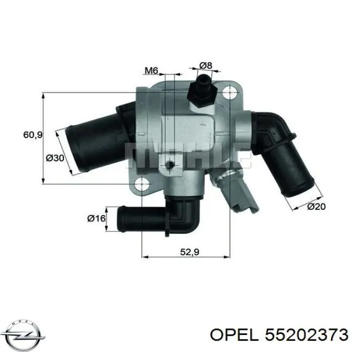 Термостат 55202373 Opel