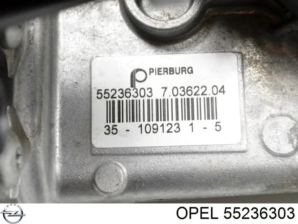 Радіатор системи EGR рециркуляції вихлопних газів 55236303 Opel
