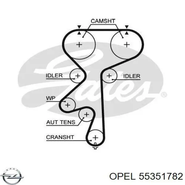 Зубчастий ремінь Opel 55351782 ціна, від 13.08 USD