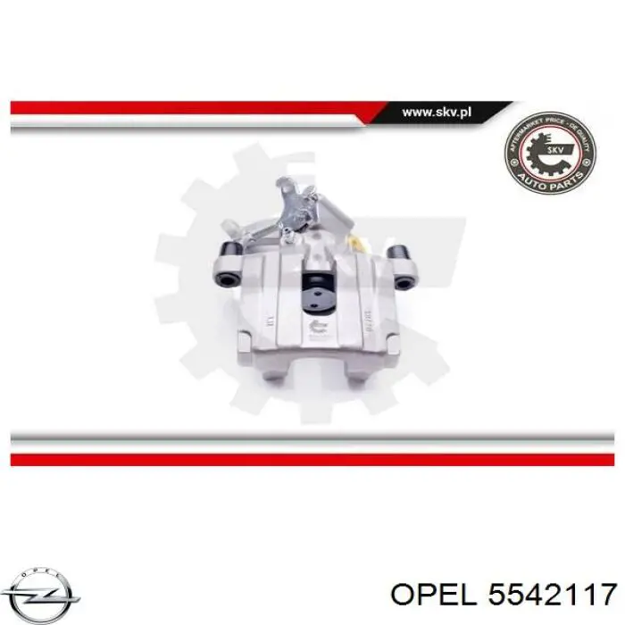 Супорт задній лівий 5542117 Opel