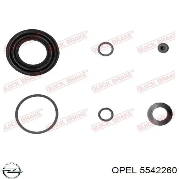 Ремкомплект заднього супорта Opel 5542260
