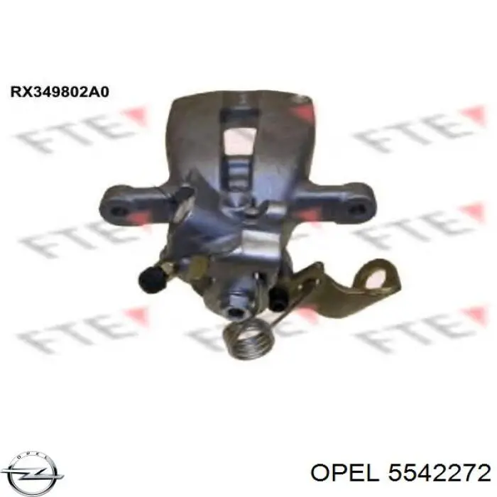 5542272 Opel Супорт гальмівний задній правий
