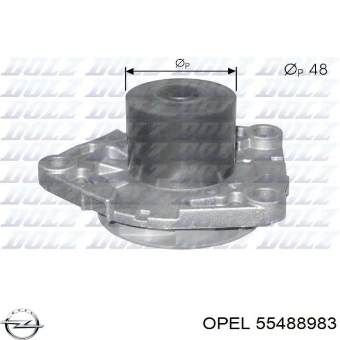 Помпа охолодження Opel 55488983 ціна, від 36.57 USD