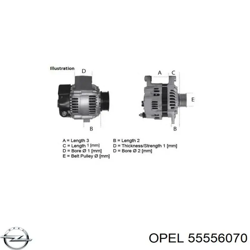 Купити 55556070 Opel Генератор