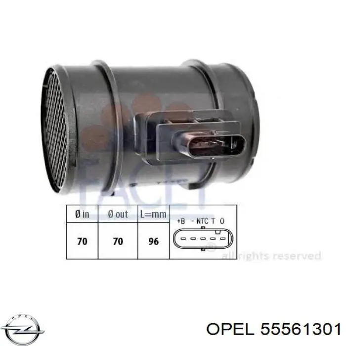 Купити 55561301 Opel Повітромір