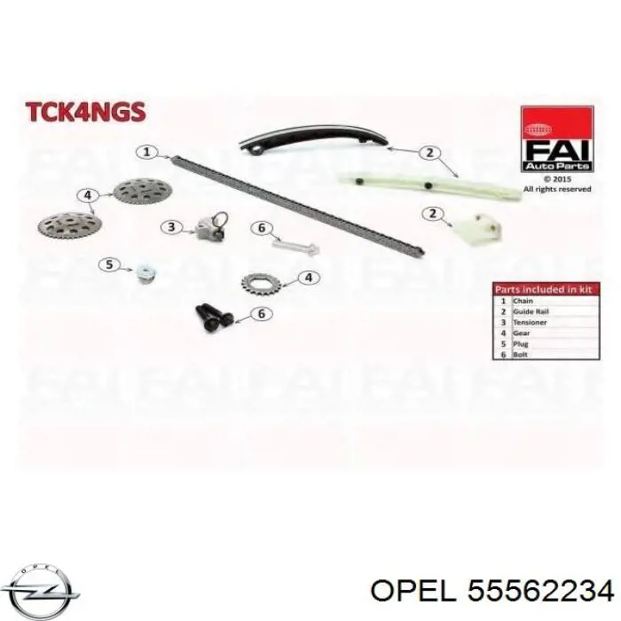 Ланцюг Opel 55562234 ціна, від 26.97 USD