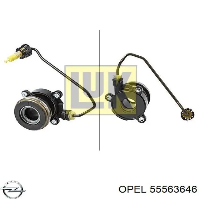 Робочий циліндр зчеплення в зборі з вижимним підшипником Opel 55563646