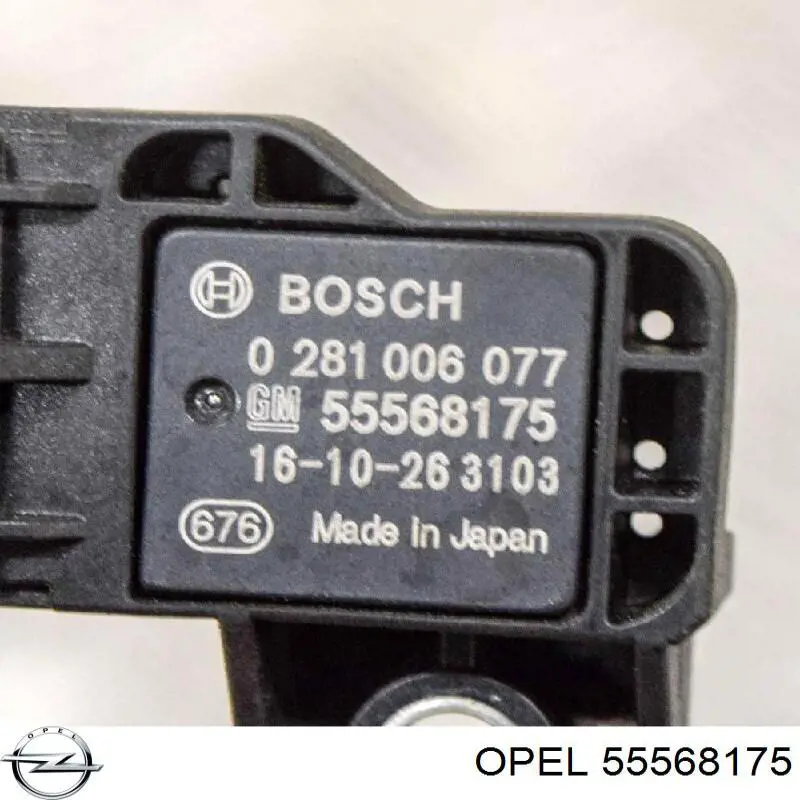 55568175 Opel датчик тиску наддуву (датчик нагнітання повітря в турбіну)
