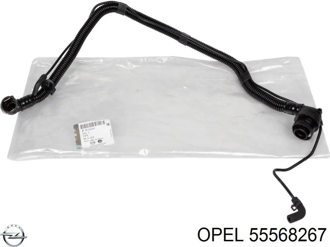 25193343 Opel патрубок вентиляції картера, масловіддільника