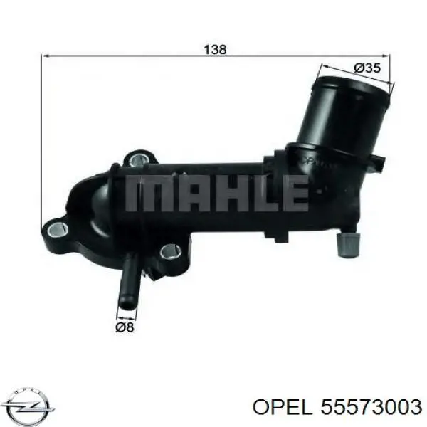 Корпус термостата 55573003 Opel