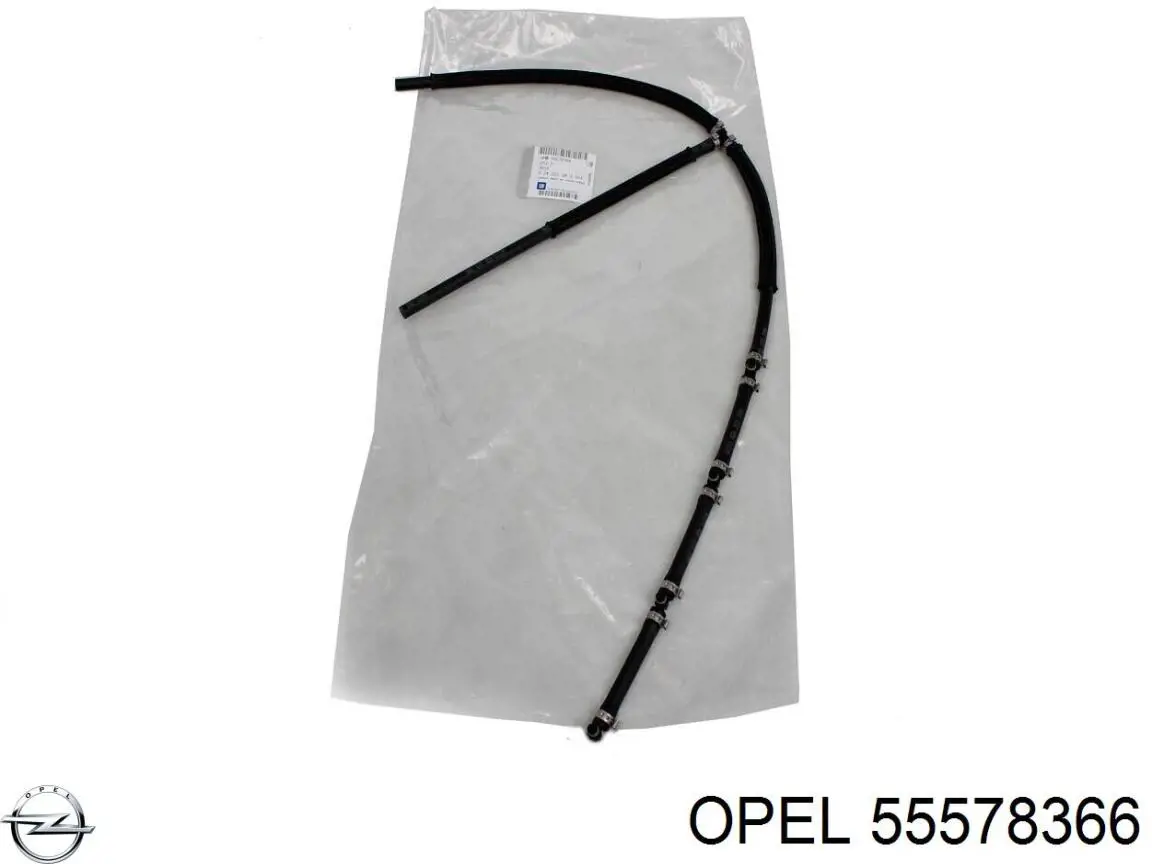 55578366 Opel трубка паливна, зворотня від форсунок